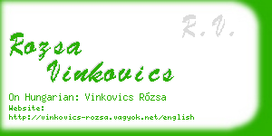rozsa vinkovics business card