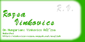 rozsa vinkovics business card